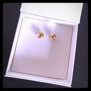 MM La Fleur gold knot earrings